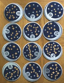 Zodiac Coasters In-the-Hoop (ITH) Set Machine Embroidery Design