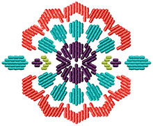 Southwestern Flower Motif Machine Embroidery Design