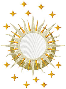 Sun and Moon Machine Embroidery Design