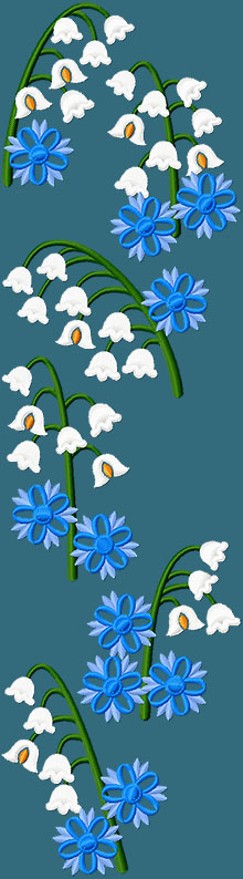 Lily of the Valley Set Machine Embroidery Design