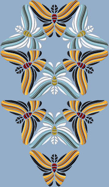 Butterfly Motif Set Machine Embroidery Design
