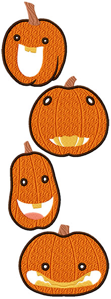 Silly Pumpkins Set Machine Embroidery Design