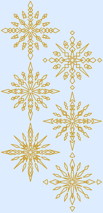 One-Color Snowflake Set