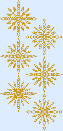 One-Color Snowflake Set