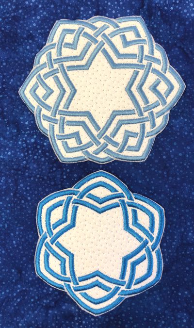 Snowflake Coaster and Mug Rug in-the-Hoop (ITH)