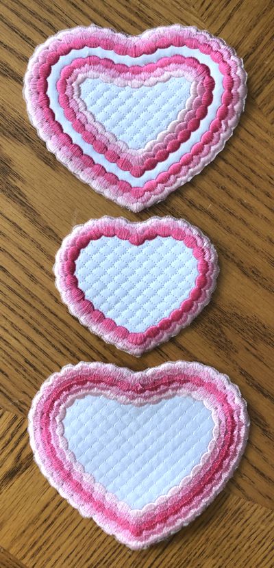 Valentine Heart Coasters In-the-Hoop (ITH)