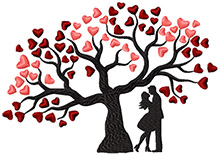 Hearts Take Root Machine Embroidery Design