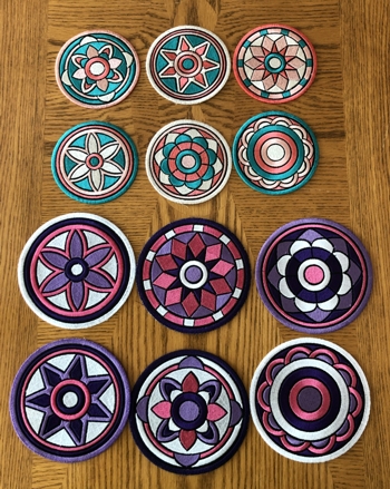 Geometric Coasters In-the-Hoop (ITH)