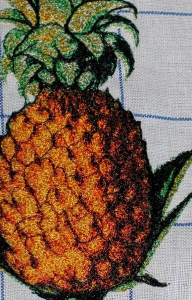 Fruit Ninja Pineapple machine embroidery design fill stitch -  Portugal