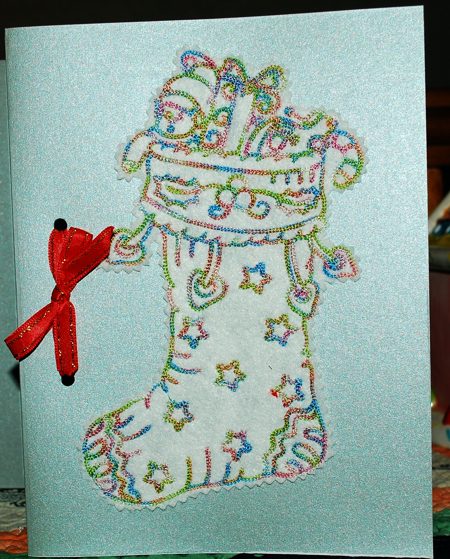 Christmas stocking Cross-stitch Machine Embroidery Design