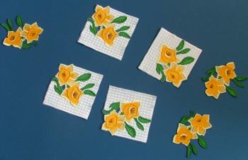 Assembling Daffodil Bowl, Basket and Doily Set image 16