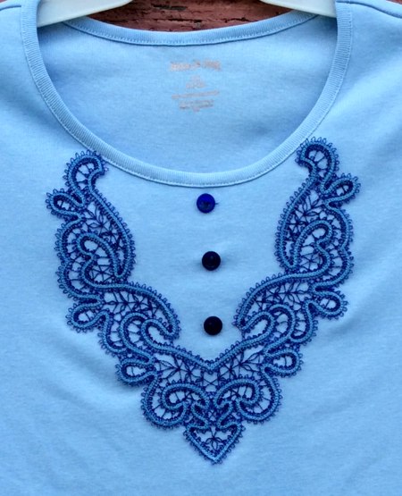 Advanced Embroidery Designs - FSL Battenberg T-Shirt Lace