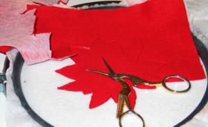 3D Poinsettia Applique and Doily Set image 3