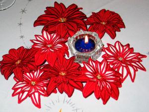 3D Poinsettia Applique and Doily Set image 5