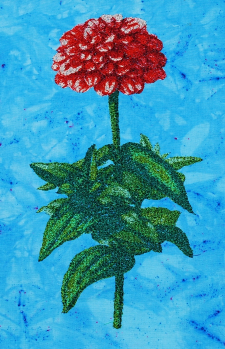 Zinnia embroidery kit