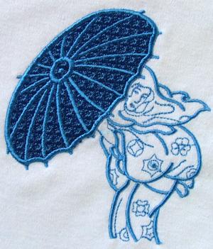 Geisha with Parasol Applique image 5