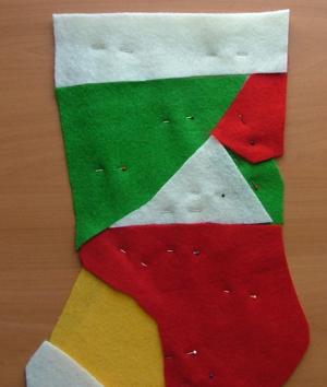 Christmas Stocking with Snowman Embroidery image 5