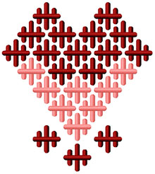 Heart free machine embroidery designs