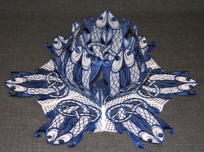 Celtic Fish Bowl and Doily Set image 7