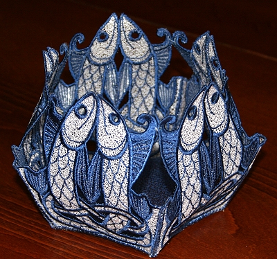 Celtic Fish Bowl and Doily Set image 2