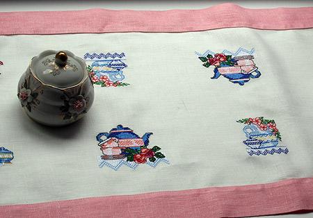 Table Runner with Kitchen Miniatures image 3