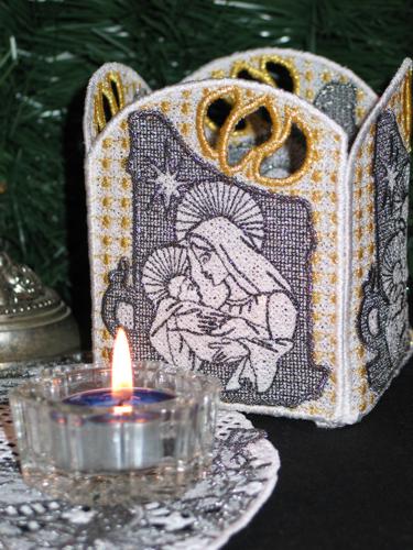 Madonna and Child Bowl, Candle Holder and Doily Set image 6