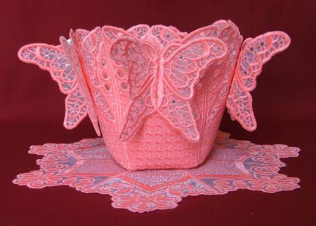 Butterfly Organza Bowl and Doily Set image 6