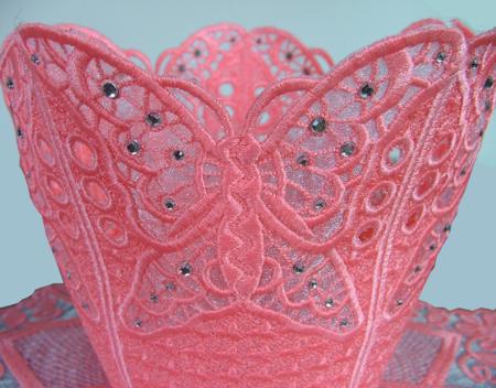 Butterfly Organza Bowl and Doily Set image 4