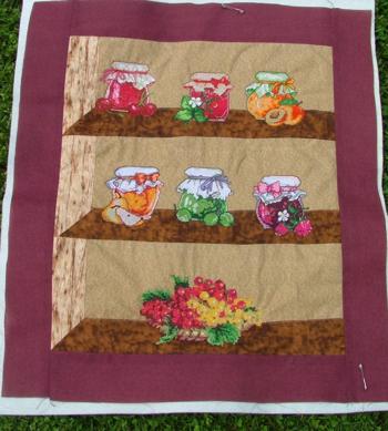 Jam Jars Cupboard Wall Quilt with Machine Embroidery image 8