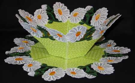 3D Daisy Bowl and Doily Set image 2