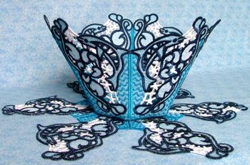 Dolphin Bowl, Basket and Doily Set image 5