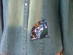 Denim Jacket Decorated with Photo Stitch Embroidery image 8