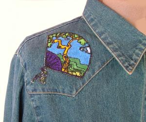 Denim Jacket Decorated with Photo Stitch Embroidery image 7