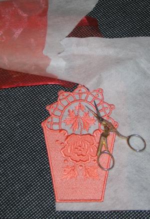 Embroidering and Assembling a Free Standing Lace Bowl image 3