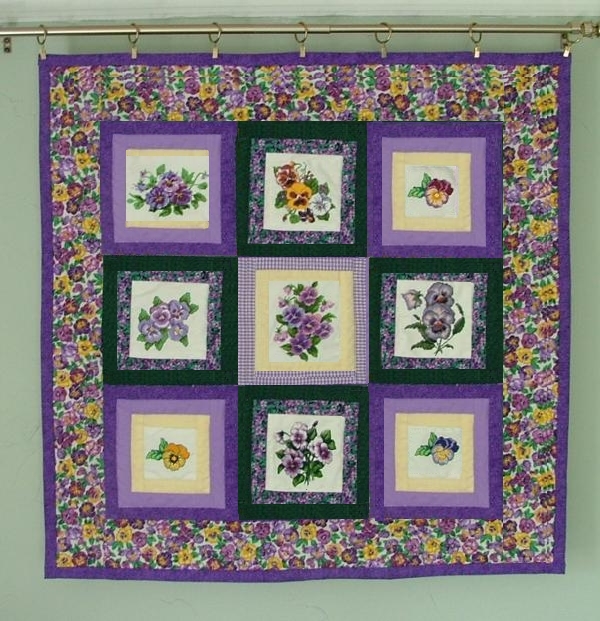 Pansy Lap Quilt image 1