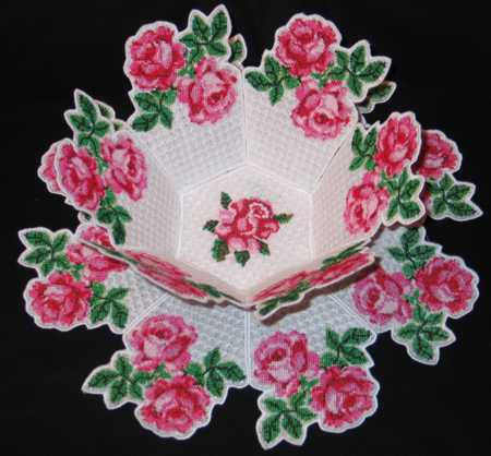 Assembling the Rose Tapestry Bowl and Doily Set image 8