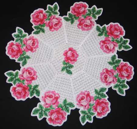 Assembling the Rose Tapestry Bowl and Doily Set image 3
