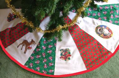 Quilted Patchwork Tree-Skirt image 1