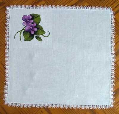 Violet Table Topper and Napkin/Doily image 8