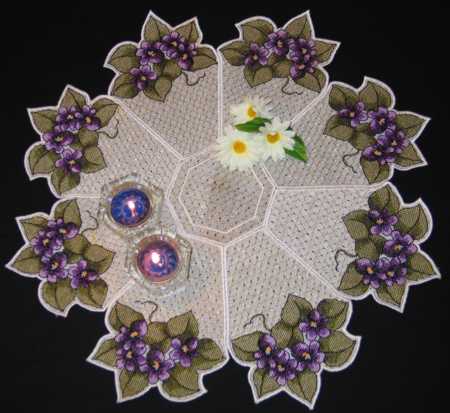 The Violets Bowl and Doily Set image 3