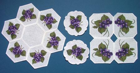 The Violets Bowl and Doily Set image 4