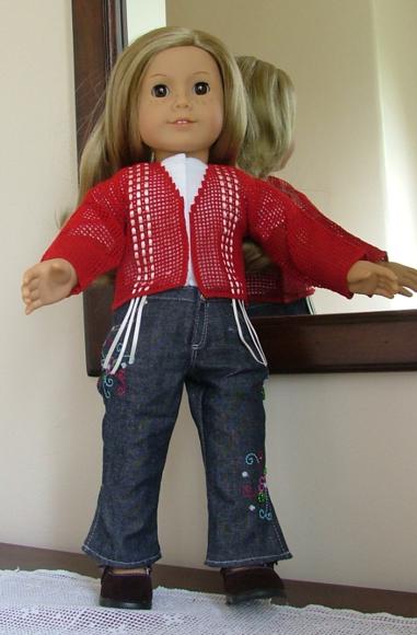 Basic Crochet Cardigan for 18" Dolls image 9