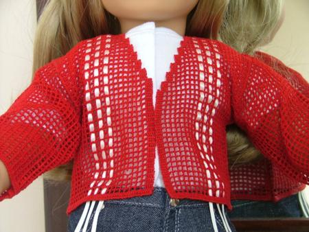 Basic Crochet Cardigan for 18" Dolls image 8