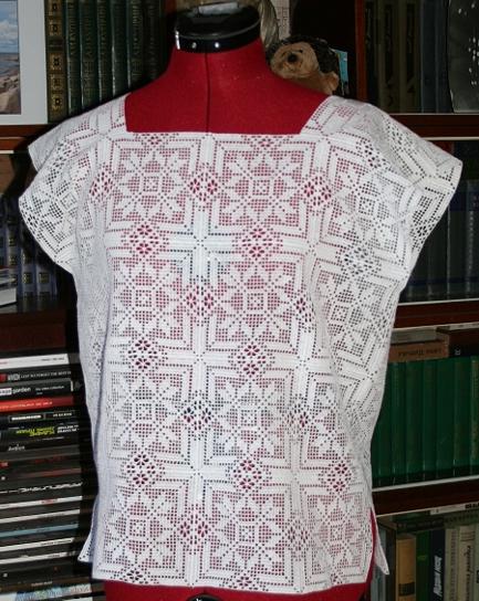 Blouse with FSL Crochet Square Set image 1