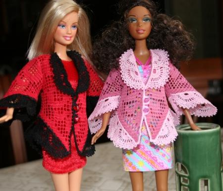 FSL Crochet Lace-Trimmed Jacket for 12" Doll image 1
