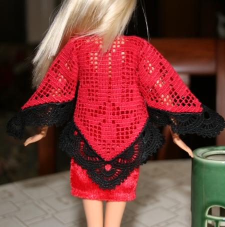 FSL Crochet Lace-Trimmed Jacket for 12" Doll image 6