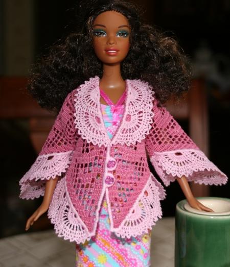 FSL Crochet Lace-Trimmed Jacket for 12" Doll image 9