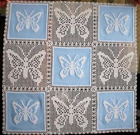 FSL Crochet Butterfly Applique Set image 1