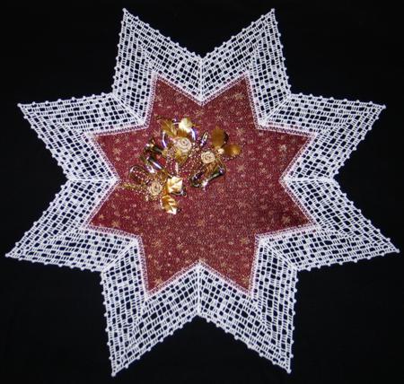 Crochet Christmas Star Doily image 1
