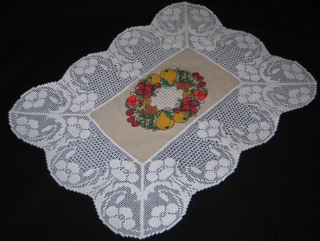 Harvest Doily with Crochet Border Lace image 4